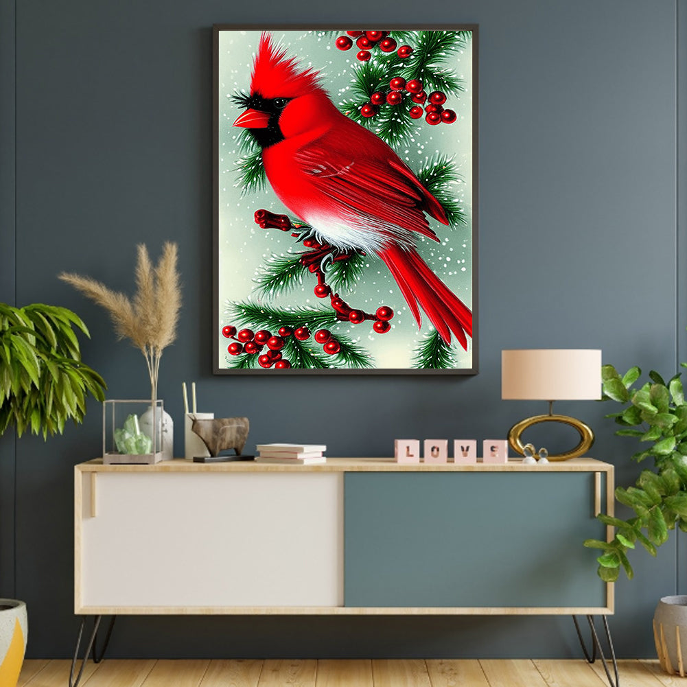 Cardinal Bird - Full Square Drill Diamond Painting 30*40CM