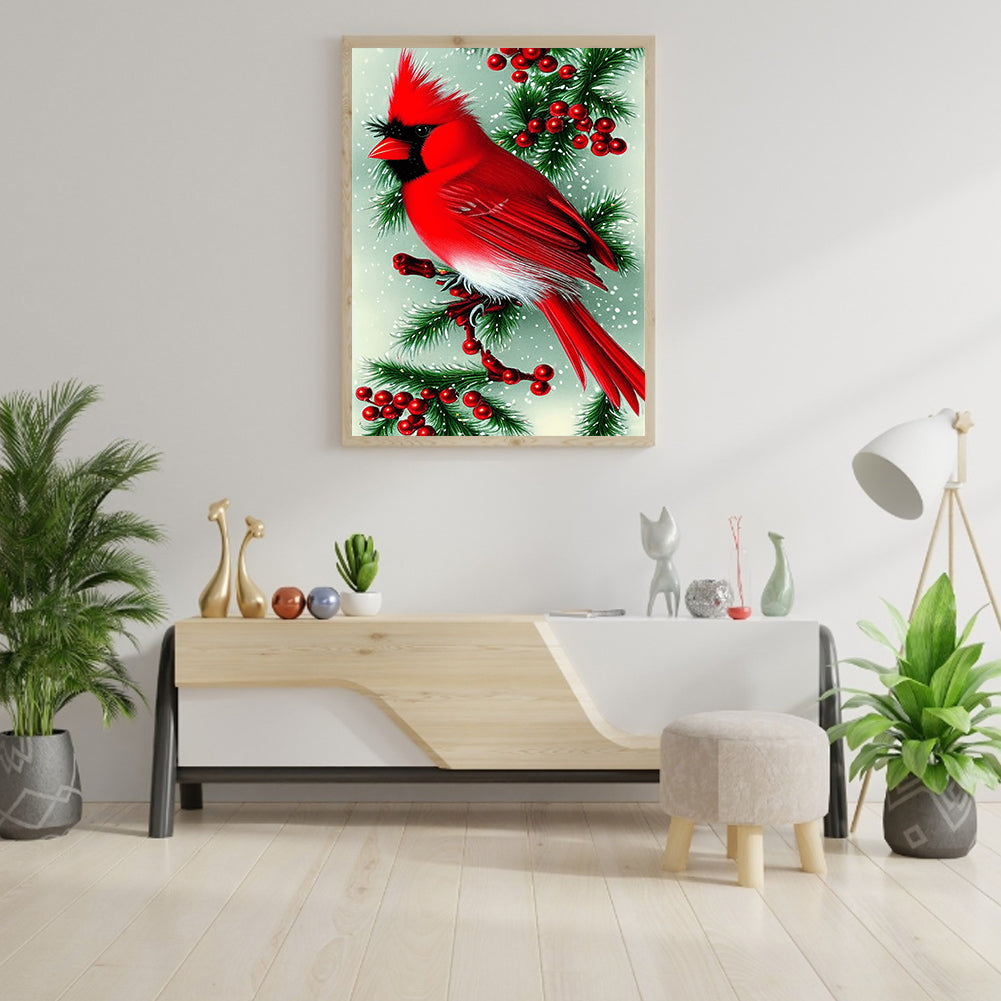 Cardinal Bird - Full Square Drill Diamond Painting 30*40CM