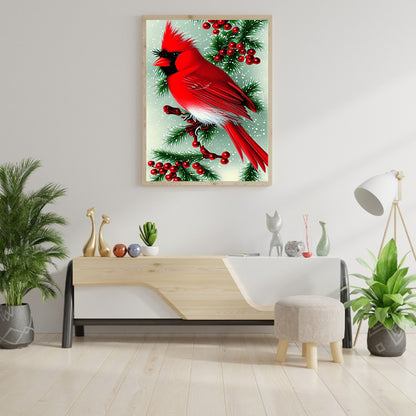 Cardinal Bird - Full Square Drill Diamond Painting 30*40CM