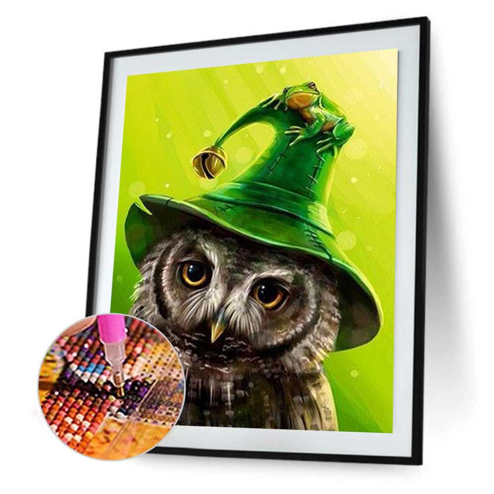 Owl - Full Round Drill Diamond Painting 30*40CM