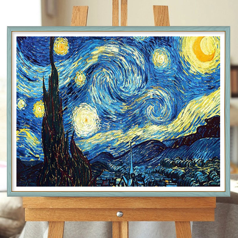 Van Gogh - Starry Sky - Full Round Drill Diamond Painting 50*40CM