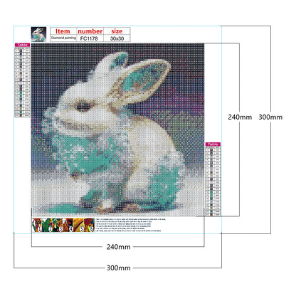 Zodiac Rabbit - Full Square Drill Diamond Painting 30*30CM