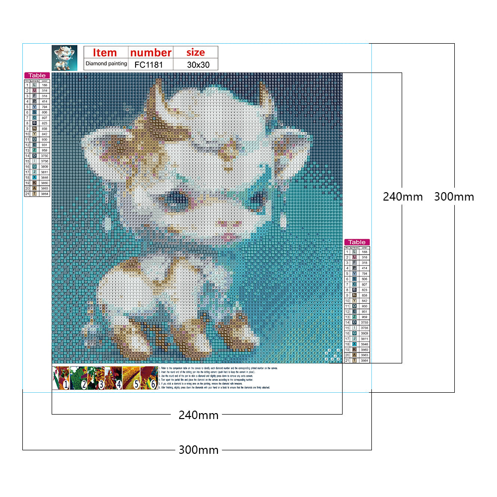 Zodiac Ox - Full Square Drill Diamond Painting 30*30CM