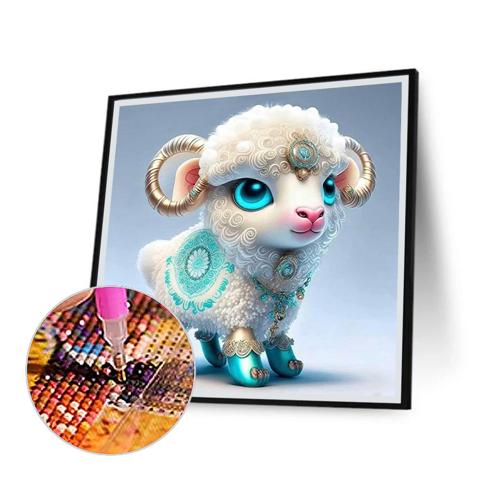 Zodiac Sheep - Full Square Drill Diamond Painting 30*30CM