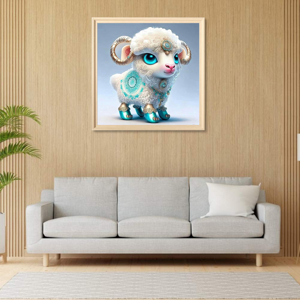 Zodiac Sheep - Full Square Drill Diamond Painting 30*30CM