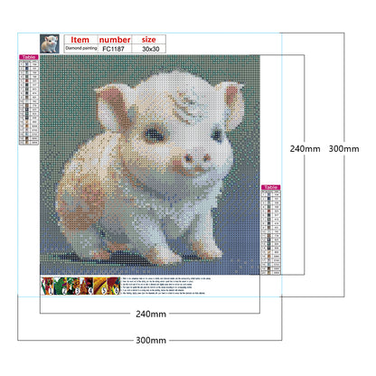 Zodiac Pig - Full Square Drill Diamond Painting 30*30CM