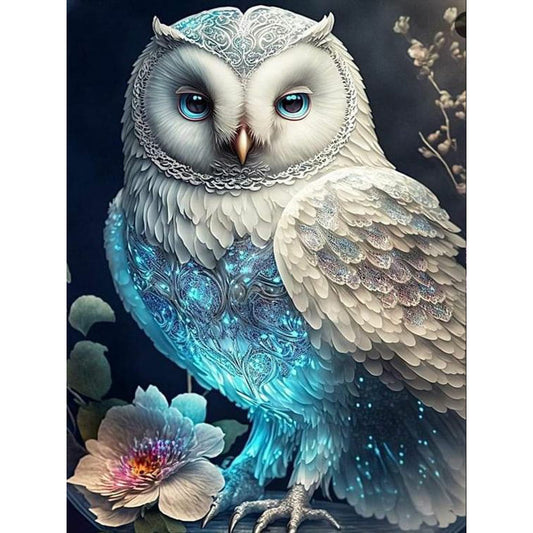 Luminous Owl - Full Round Drill Diamond Painting 30*40CM