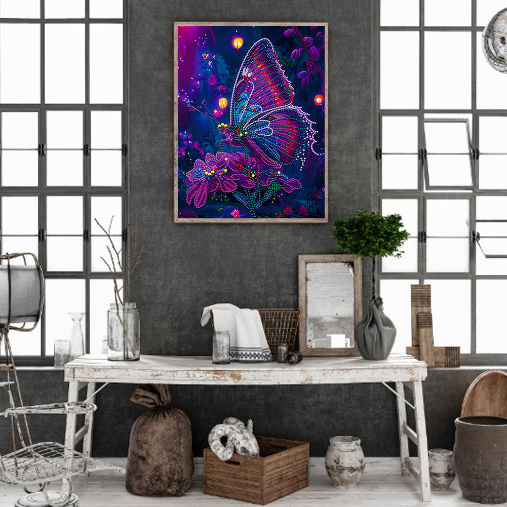 Dream Butterfly - Special Shaped Drill Diamond Painting 30*40CM