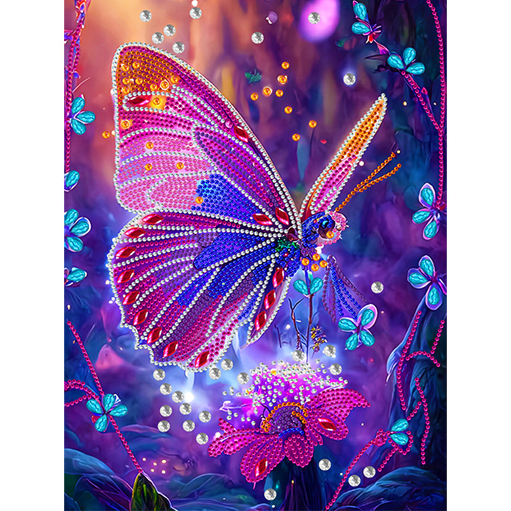 Dream Butterfly - Special Shaped Drill Diamond Painting 30*40CM