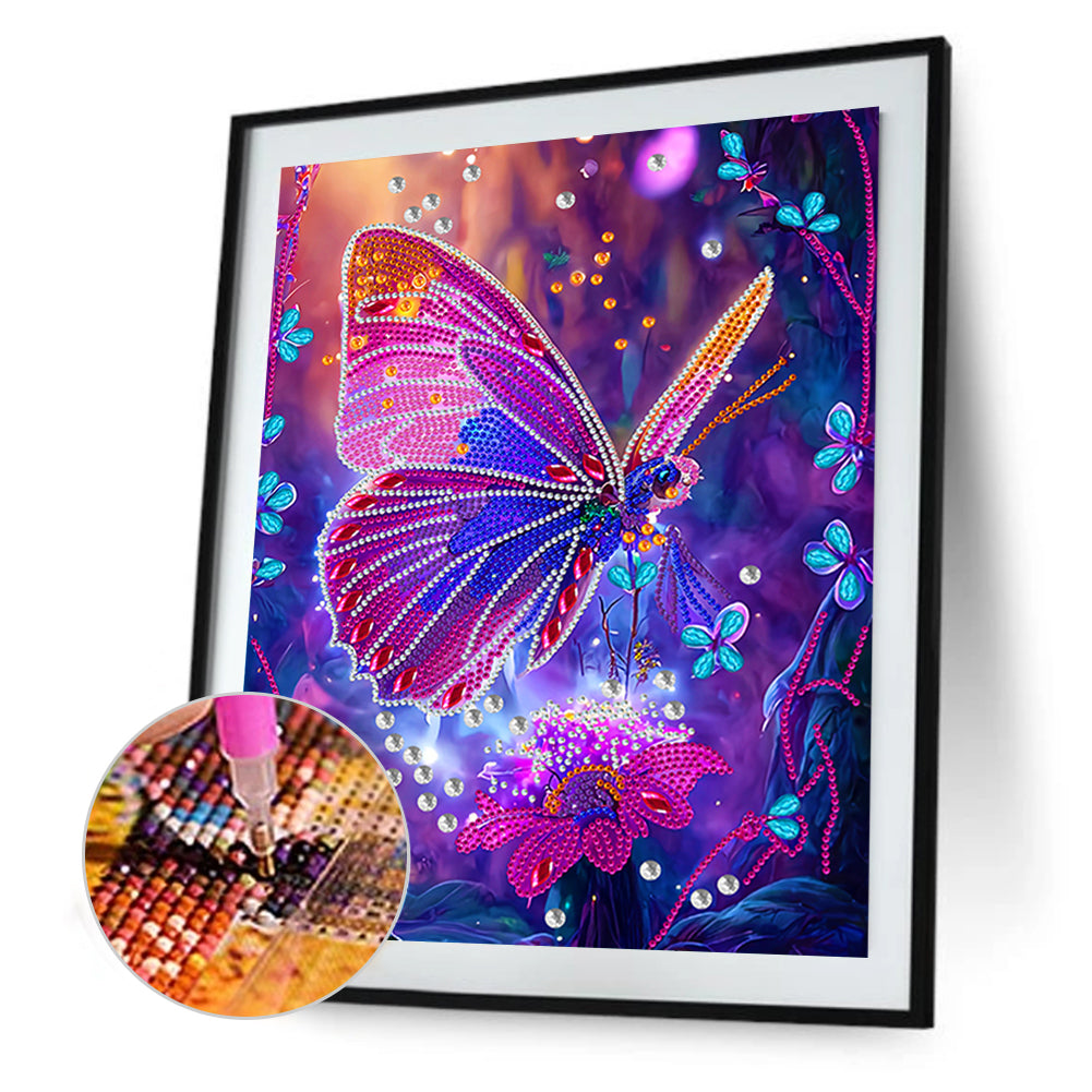 Dream Butterfly - Special Shaped Drill Diamond Painting 30*40CM