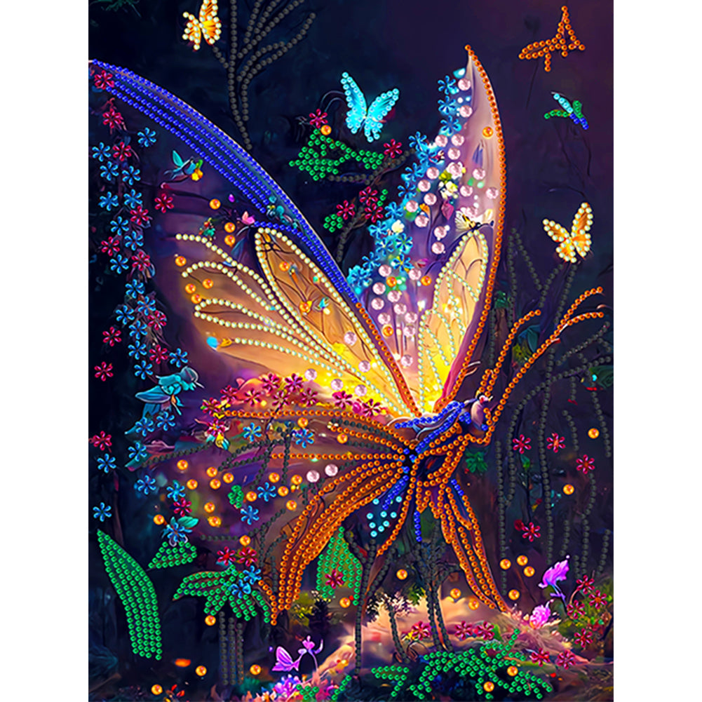 Dream Butterfly - Special Shaped Drill Diamond Painting 30*40CM