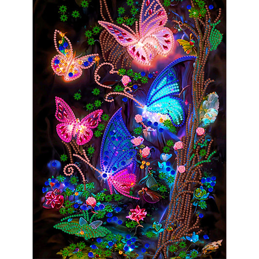 Dream Butterfly - Special Shaped Drill Diamond Painting 30*40CM