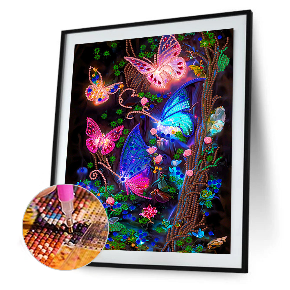 Dream Butterfly - Special Shaped Drill Diamond Painting 30*40CM