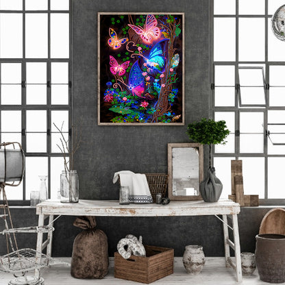 Dream Butterfly - Special Shaped Drill Diamond Painting 30*40CM