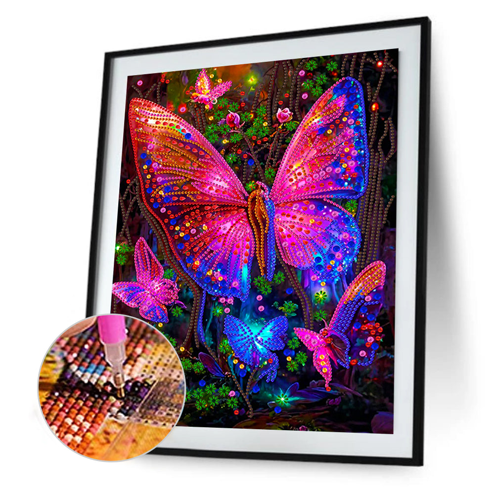 Dream Butterfly - Special Shaped Drill Diamond Painting 30*40CM