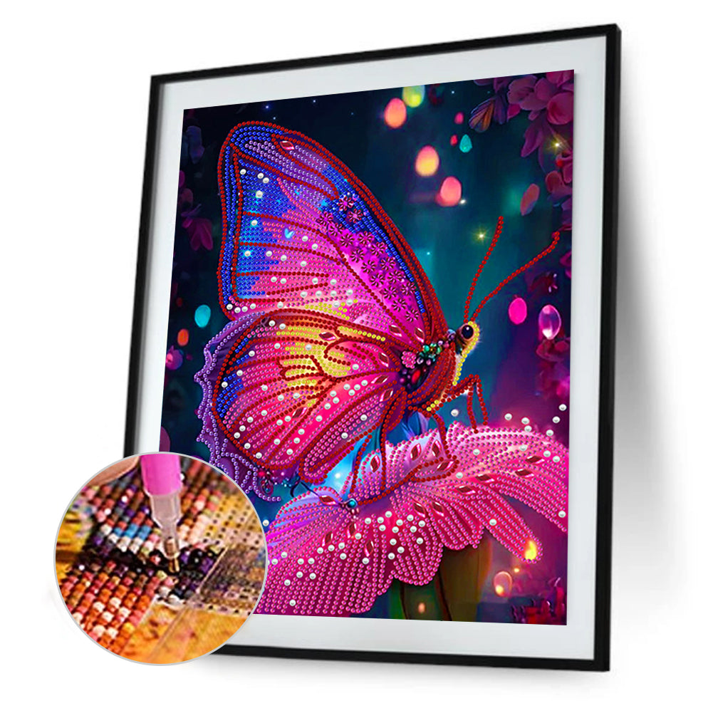 Dream Butterfly - Special Shaped Drill Diamond Painting 30*40CM