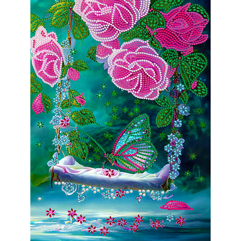 Dream Butterfly - Special Shaped Drill Diamond Painting 30*40CM