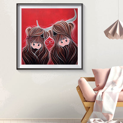 Kiss Yak - Full Round Drill Diamond Painting 30*30CM