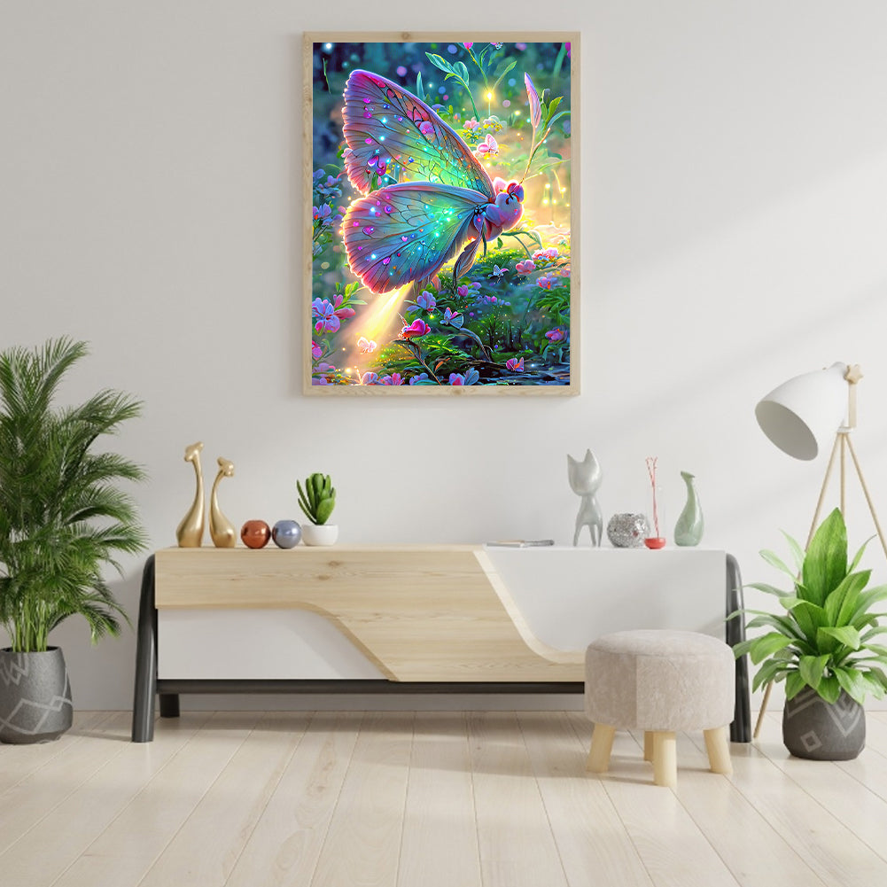 Dream Butterfly - Full Round Drill Diamond Painting 30*40CM