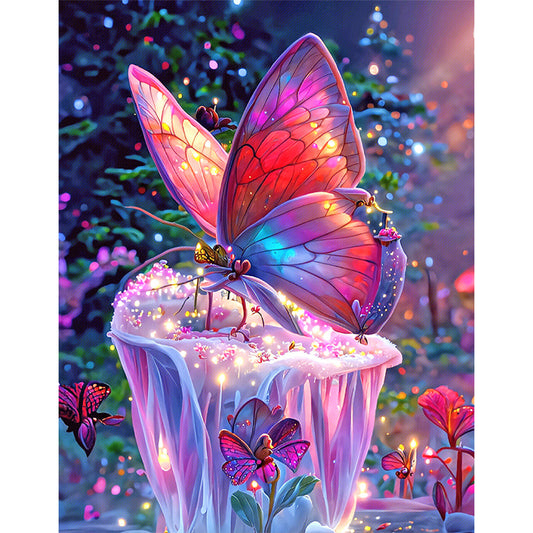 Dream Butterfly - Full Round Drill Diamond Painting 30*40CM