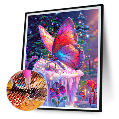 Dream Butterfly - Full Round Drill Diamond Painting 30*40CM