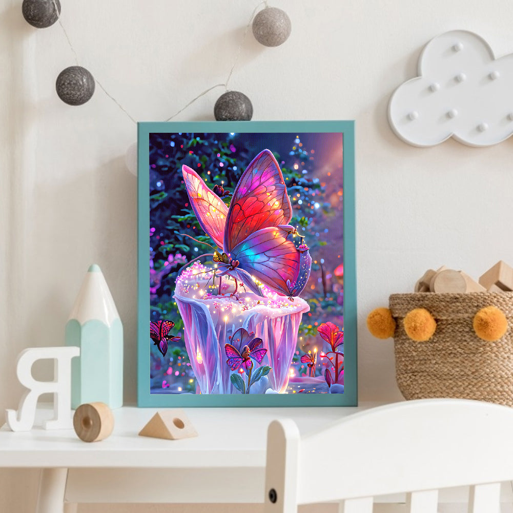 Dream Butterfly - Full Round Drill Diamond Painting 30*40CM