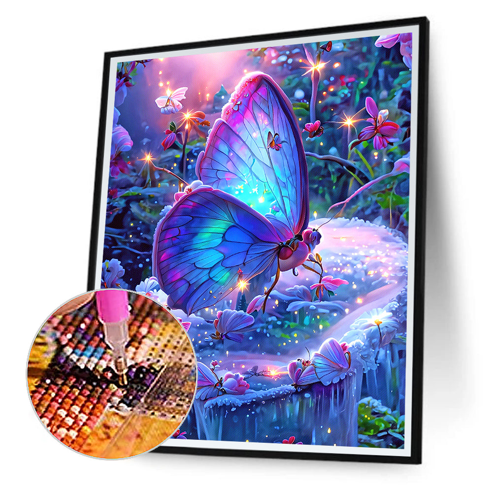 Dream Butterfly - Full Round Drill Diamond Painting 30*40CM