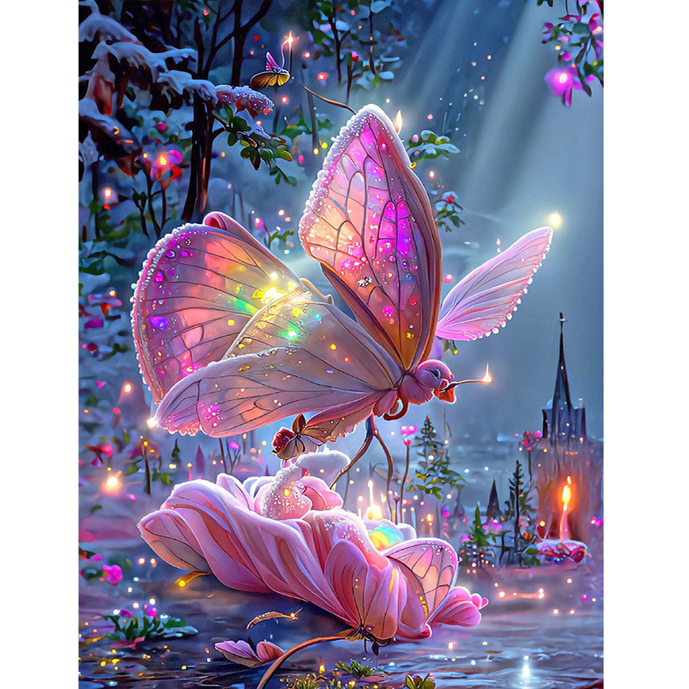 Dream Butterfly - Full Round Drill Diamond Painting 30*40CM