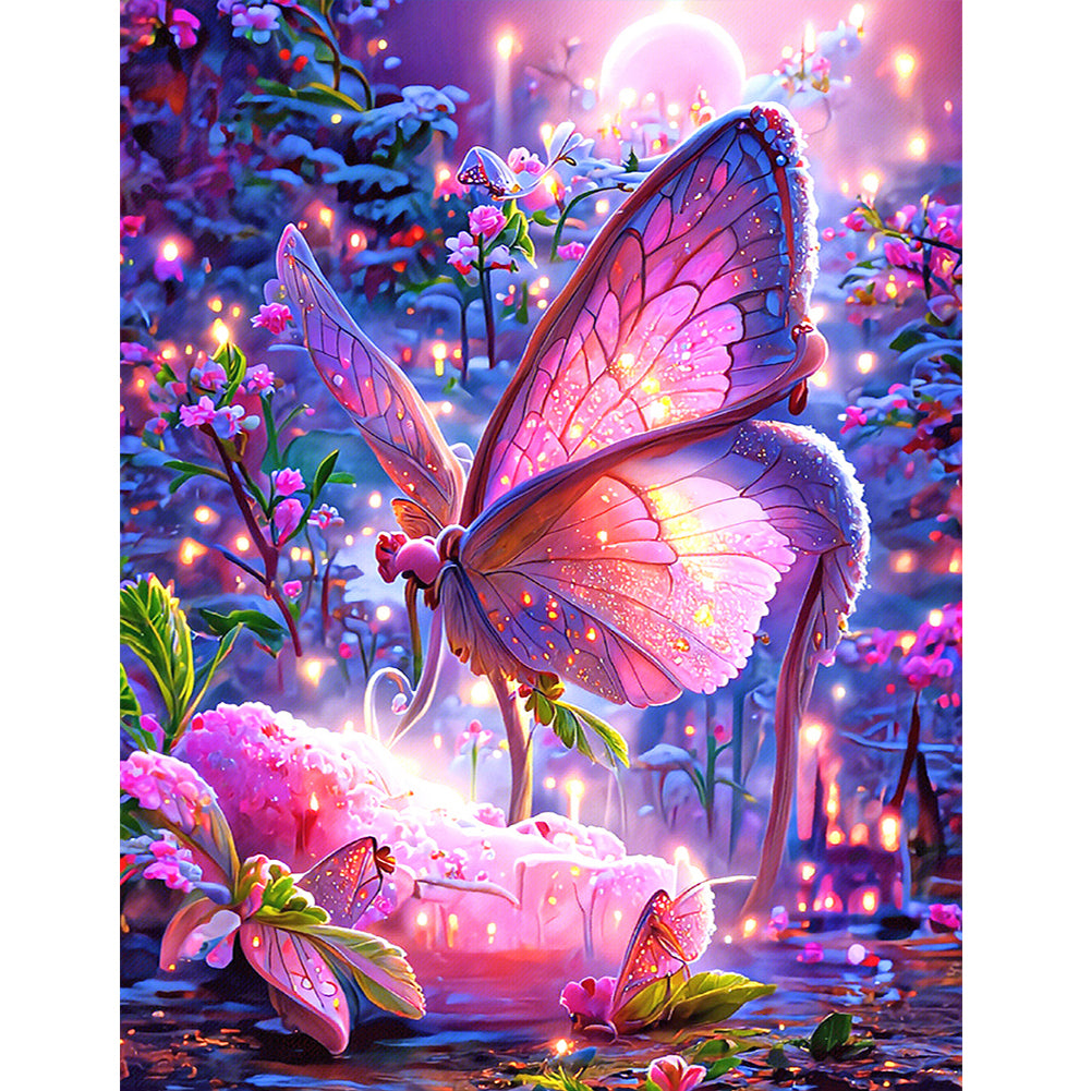 Dream Butterfly - Full Round Drill Diamond Painting 30*40CM