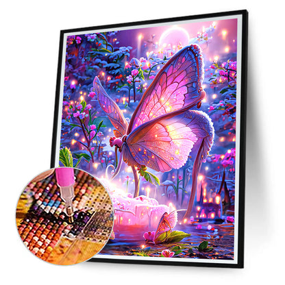 Dream Butterfly - Full Round Drill Diamond Painting 30*40CM