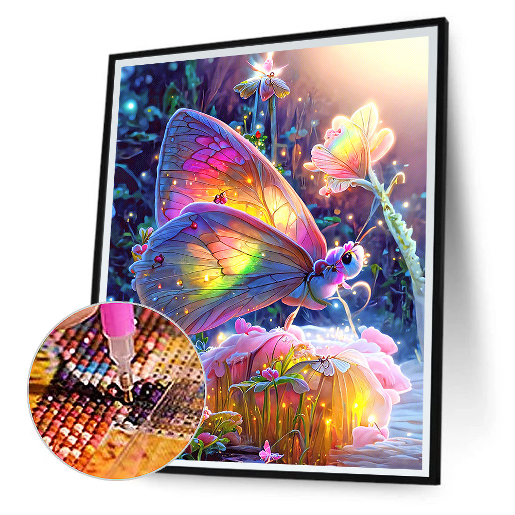 Dream Butterfly - Full Round Drill Diamond Painting 30*40CM