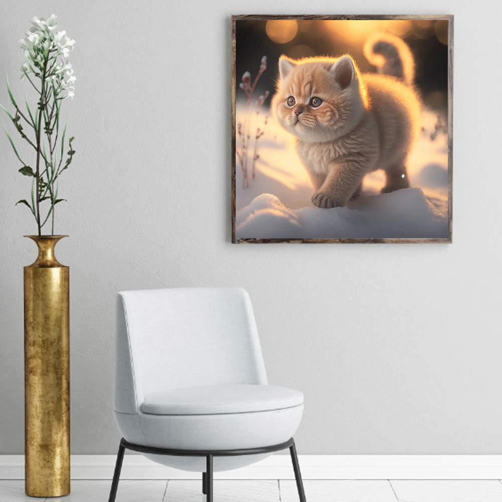 Dream Walking Cat - Full Round Drill Diamond Painting 40*40CM