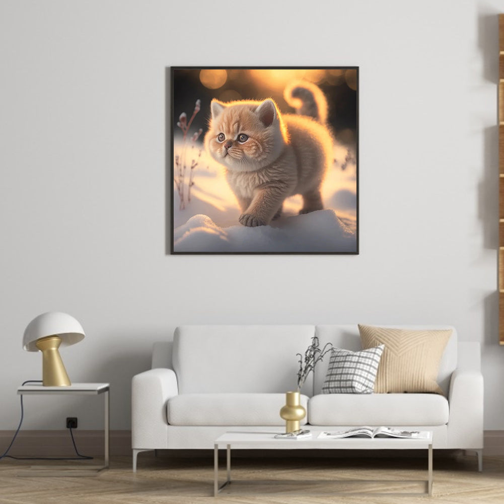 Dream Walking Cat - Full Round Drill Diamond Painting 40*40CM