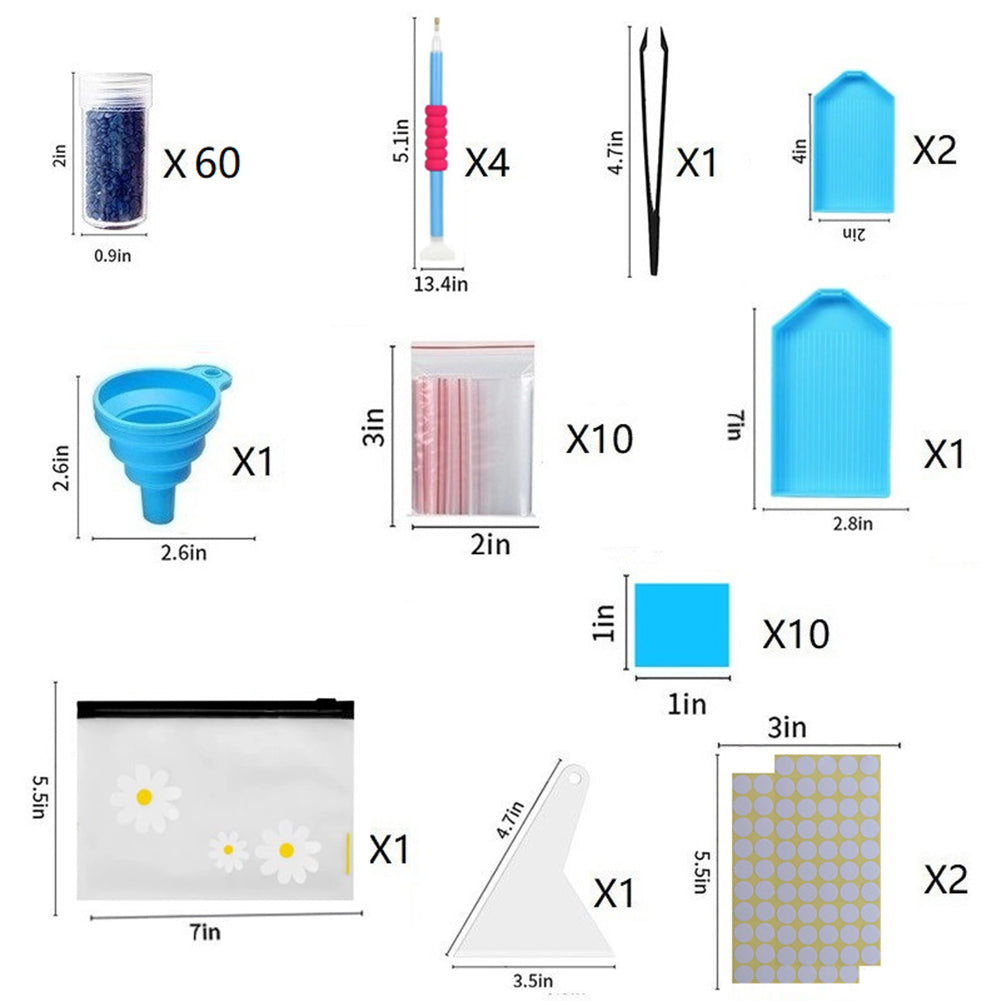 Heart-shaped/round False Nail Case Plastic 60 Slots for Jewelry Diamond Painting(Heart-Shaped)