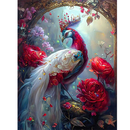 Gorgeous Peacock - Full Square Drill Diamond Painting 30*40CM