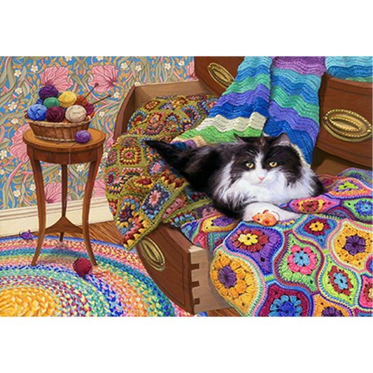 Sofa Cat - Full Square Drill Diamond Painting 40*30CM