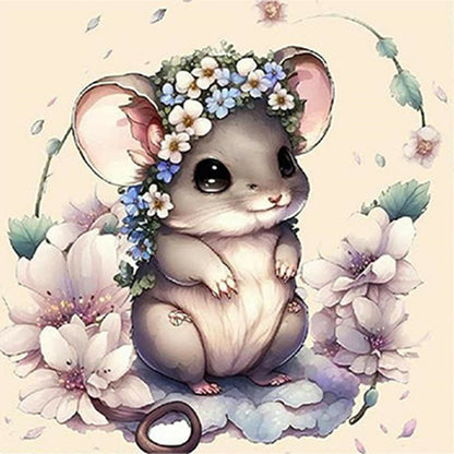 Garland Mouse - Full Round Drill Diamond Painting 30*30CM