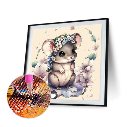 Garland Mouse - Full Round Drill Diamond Painting 30*30CM