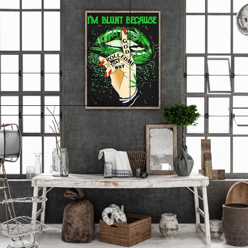 Marijuana Leaf - Full Round Drill Diamond Painting 30*40CM