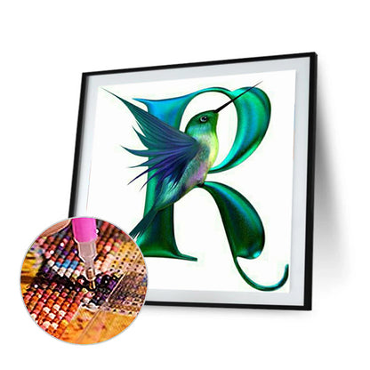 Hummingbird Alphabet - Full Round Drill Diamond Painting 30*30CM