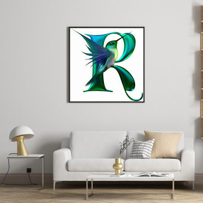 Hummingbird Alphabet - Full Round Drill Diamond Painting 30*30CM