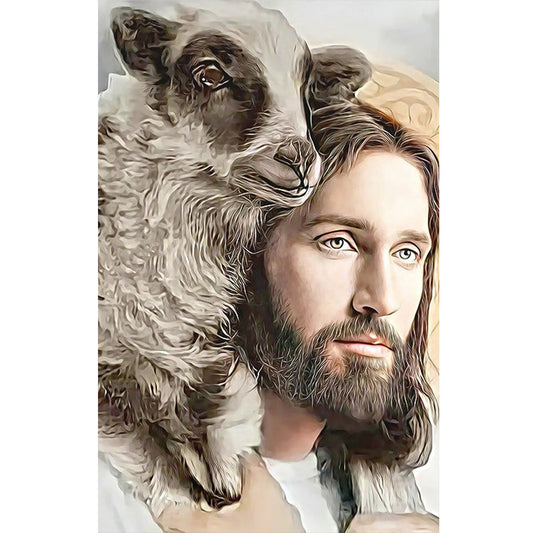 Jesus Lamb - Full Round Drill Diamond Painting 40*60CM