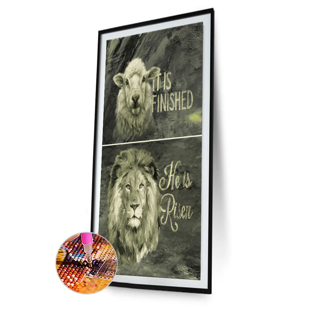 Lamb Lion - Full Round Drill Diamond Painting 40*60CM