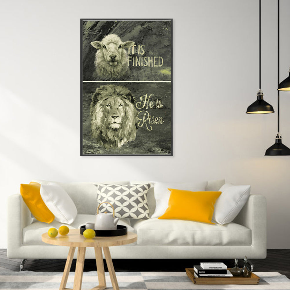 Lamb Lion - Full Round Drill Diamond Painting 40*60CM