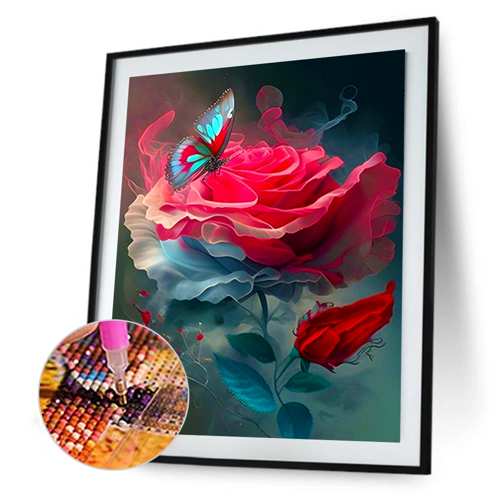 Smoke Rose - Full Round Drill Diamond Painting 30*40CM