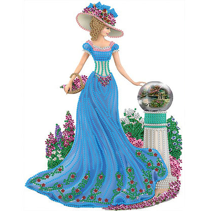 Elegant Lady - Special Shaped Drill Diamond Painting 30*40CM