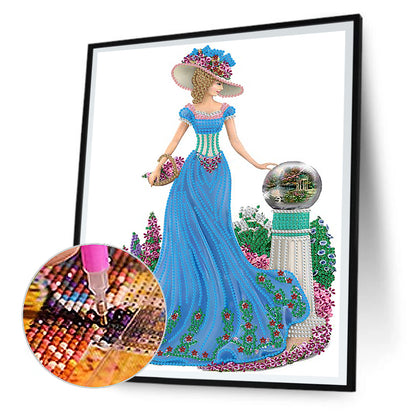 Elegant Lady - Special Shaped Drill Diamond Painting 30*40CM