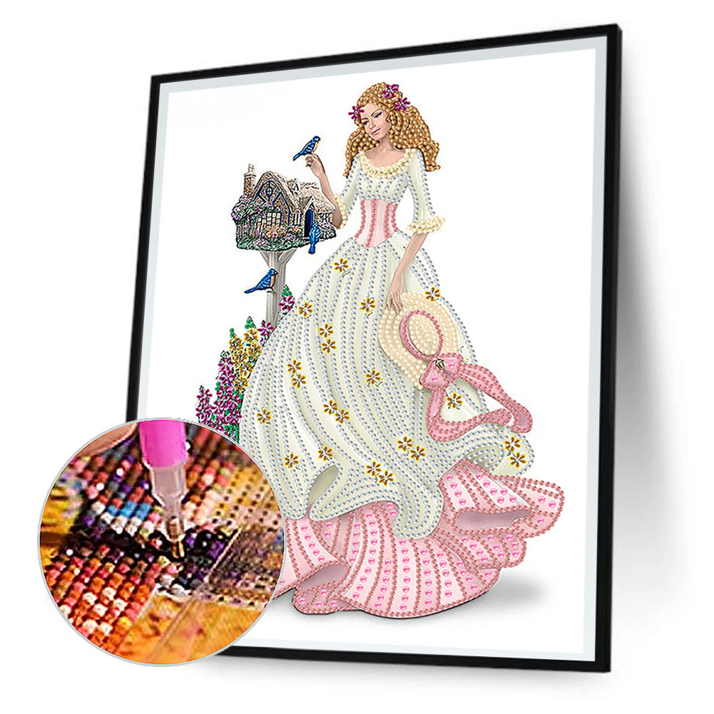 Elegant Lady - Special Shaped Drill Diamond Painting 30*40CM