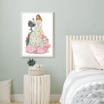 Elegant Lady - Special Shaped Drill Diamond Painting 30*40CM