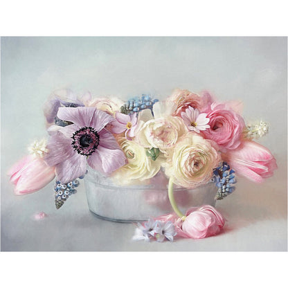 Flower - Full Round Drill Diamond Painting 40*30CM